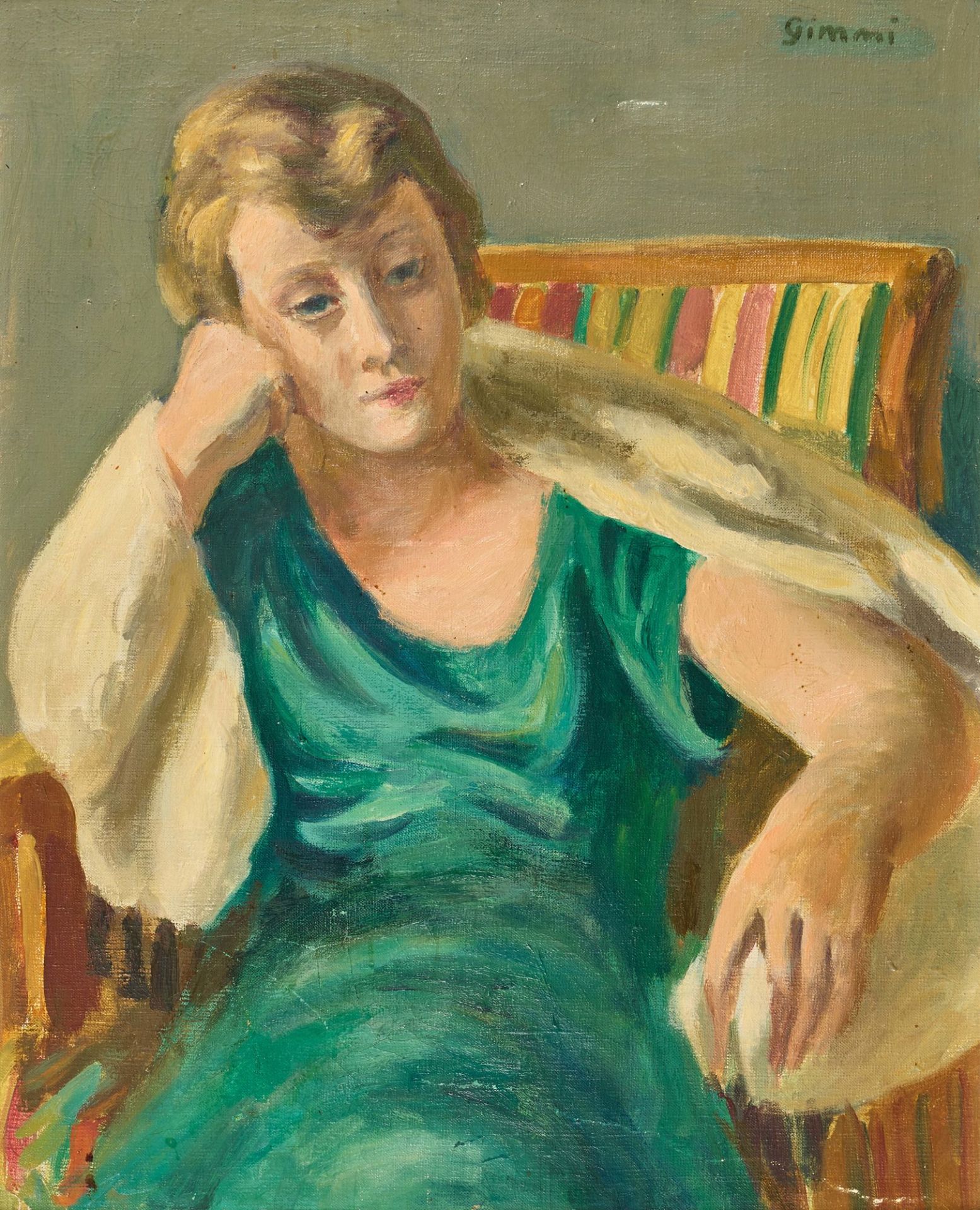 GIMMI, WILHELM: "Femme au fauteuil".