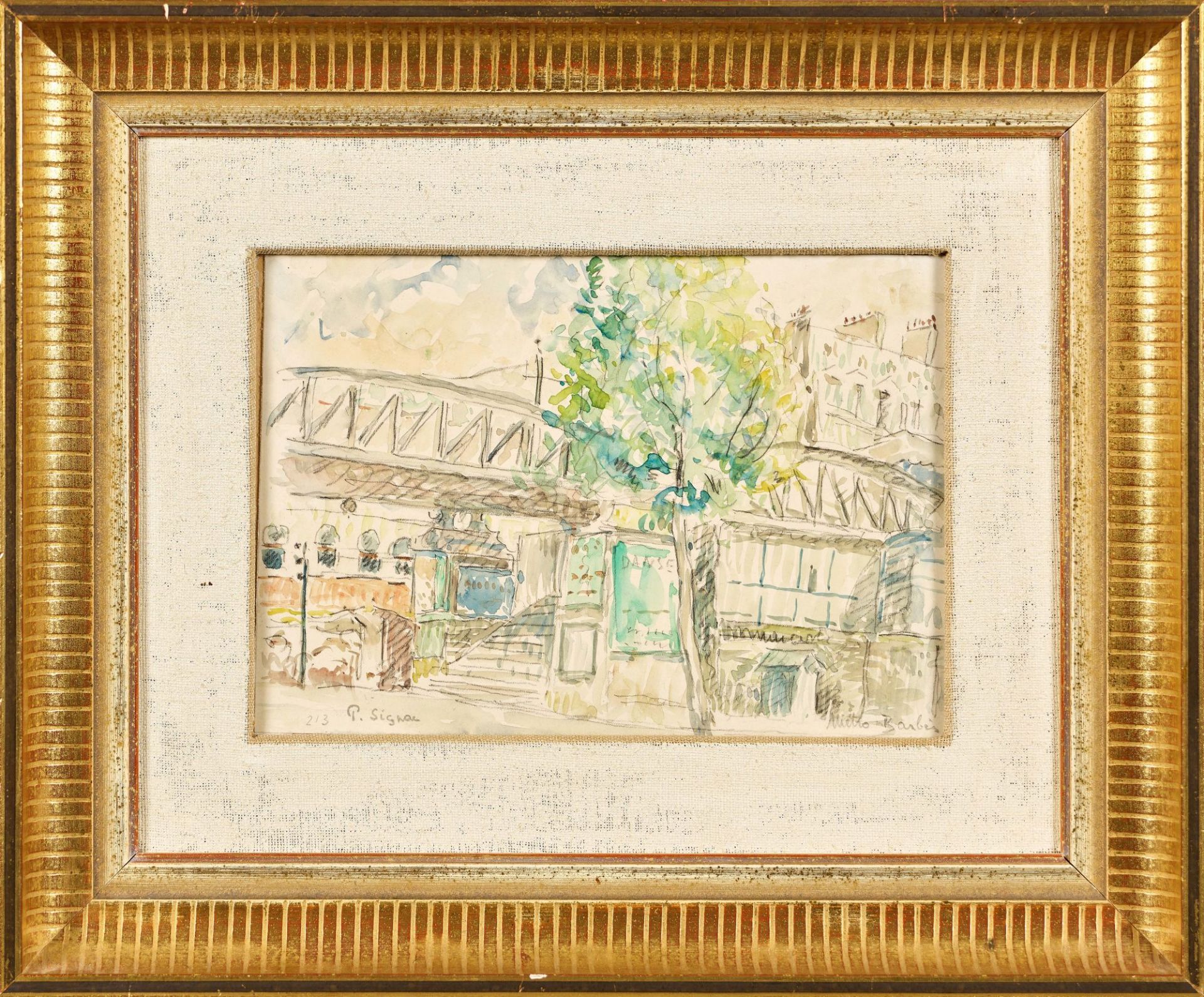 SIGNAC, PAUL, In der Art - Manner of: "Métro Barbès". - Bild 2 aus 2