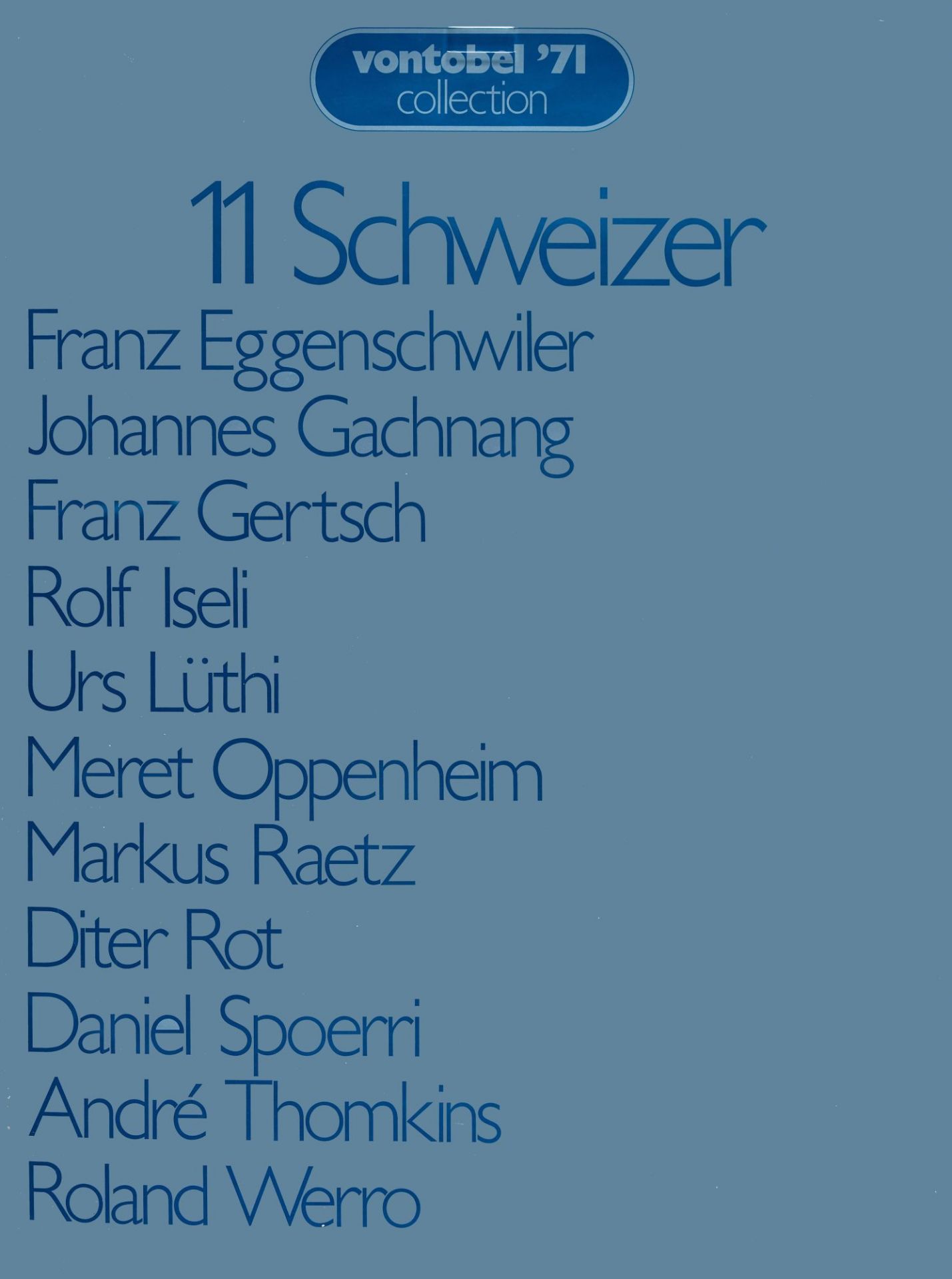 OPPENHEIM, MERET, GERTSCH, FRANZ: "11 Schweizer".