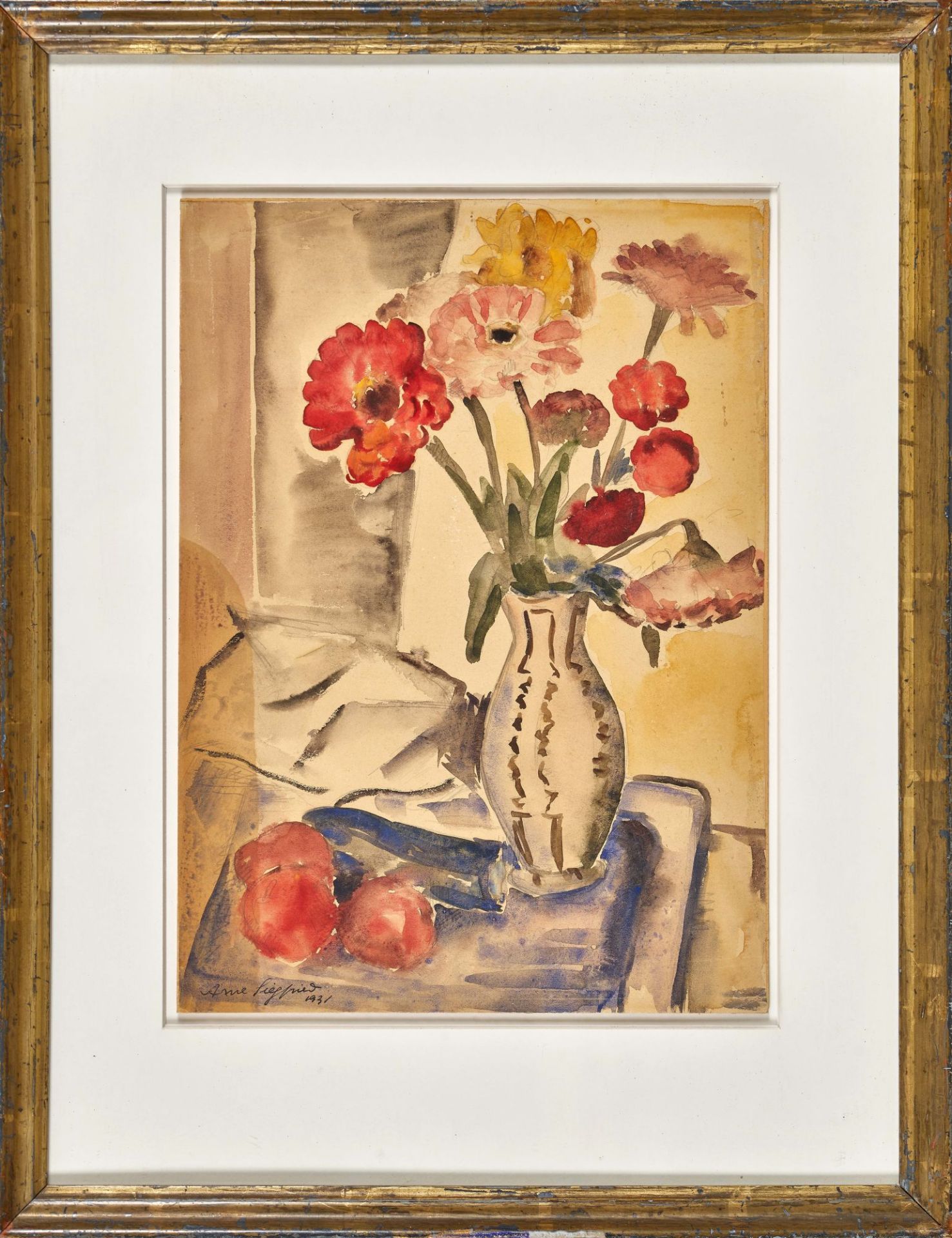 SIEGFRIED, ARNE: Stillleben mit Blumen in Vase. - Image 2 of 2