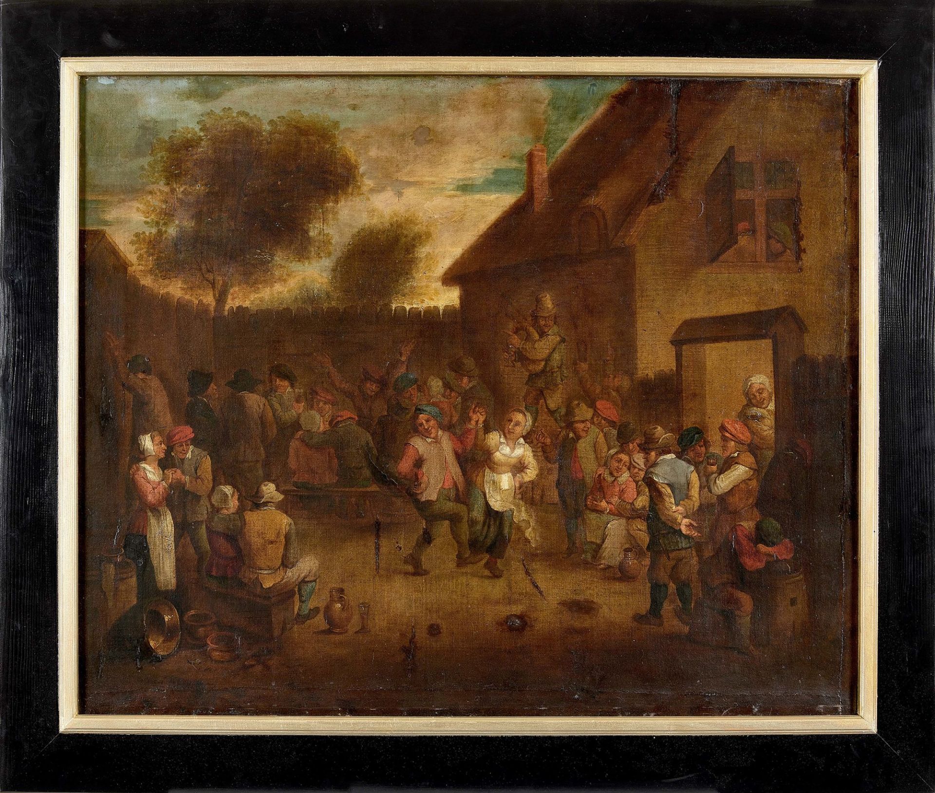 TENIERS, DAVID II, Kopie - Copy: Bäuerliche Festgesellschaft beim Tanz. - Bild 2 aus 3