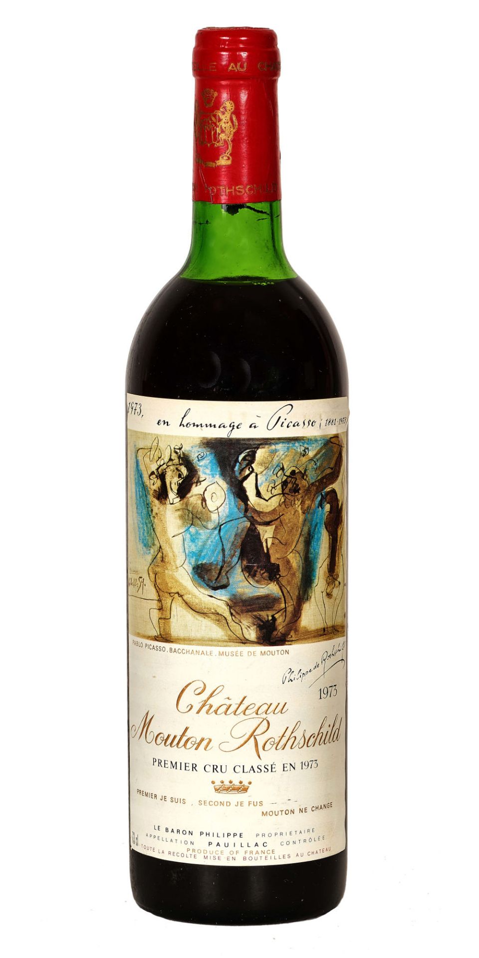 CHÂTEAU MOUTON ROTHSCHILD: Pauillac, Premier Grand Cru Classé, 1973.