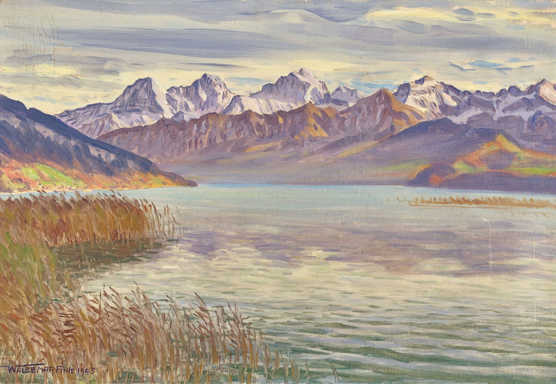 FINK, WALDEMAR THEOPHIL: "Novemberstimmung bei Dürrenstetten am Thunersee".