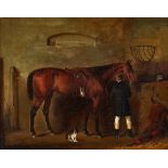 BRENDEL, ALBERT HEINRICH: Stallinterieur mit Pferd.