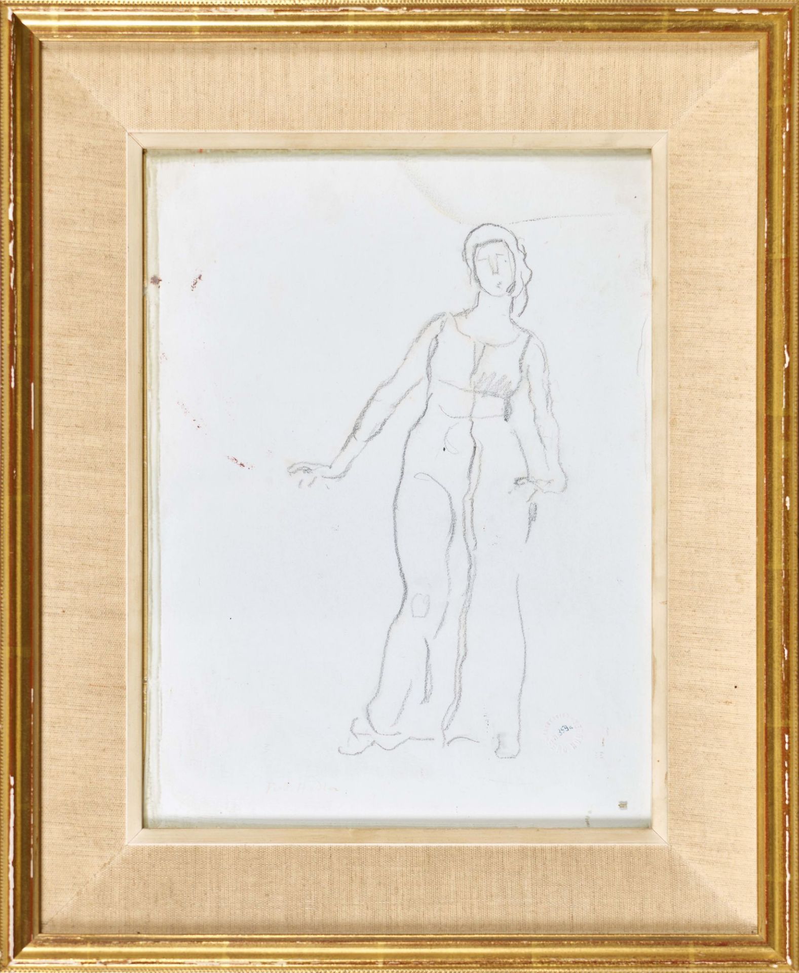 HODLER, FERDINAND: Studie zu stehender Frau. - Image 2 of 2