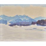 COLOMBI, PLINIO: Winterlandschaft im Berner Oberland.