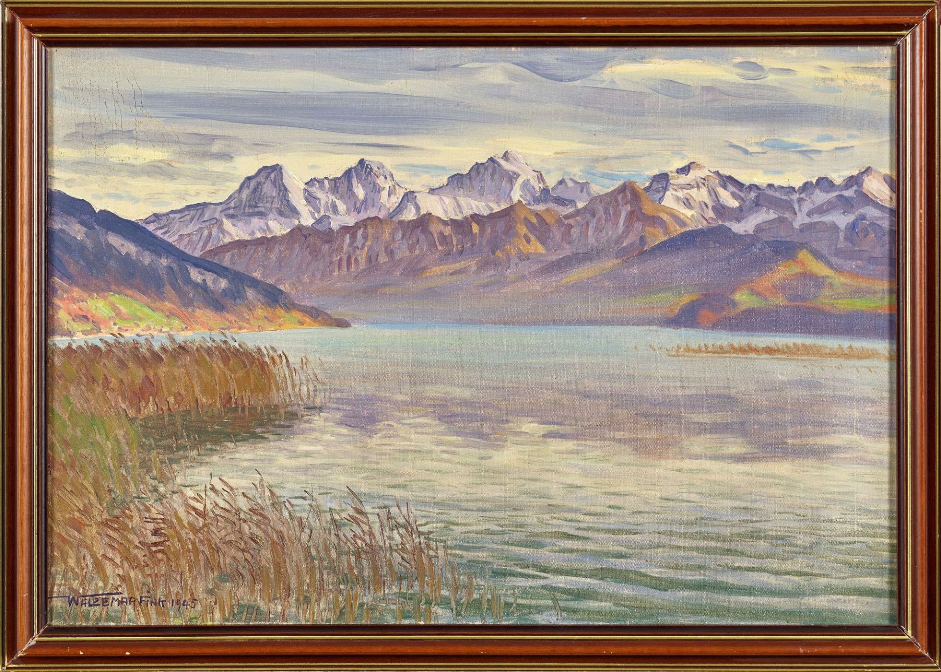 FINK, WALDEMAR THEOPHIL: "Novemberstimmung bei Dürrenstetten am Thunersee". - Bild 2 aus 2