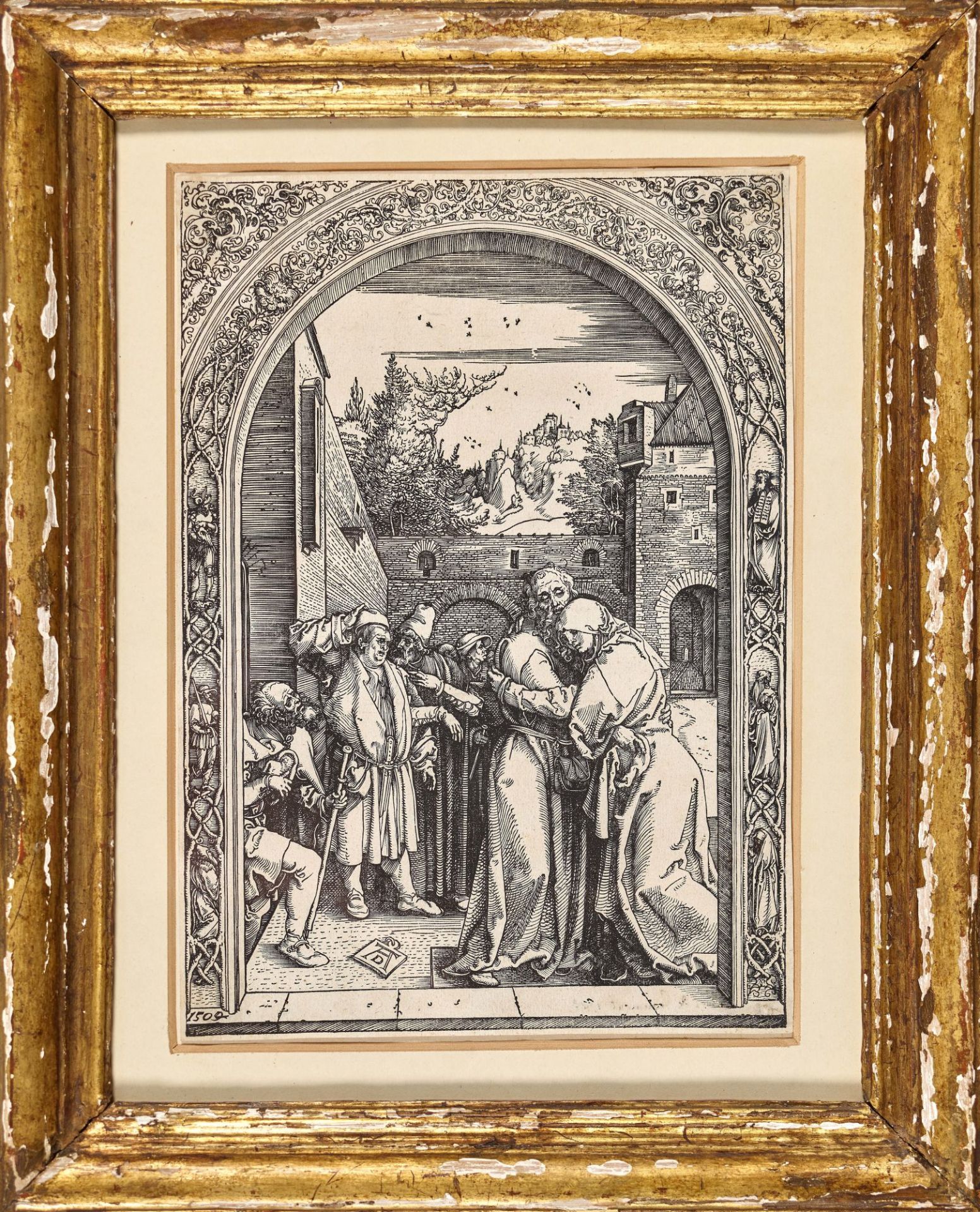 DÜRER, ALBRECHT: "Joachim und Anna unter der goldenen Pforte". - Image 2 of 2