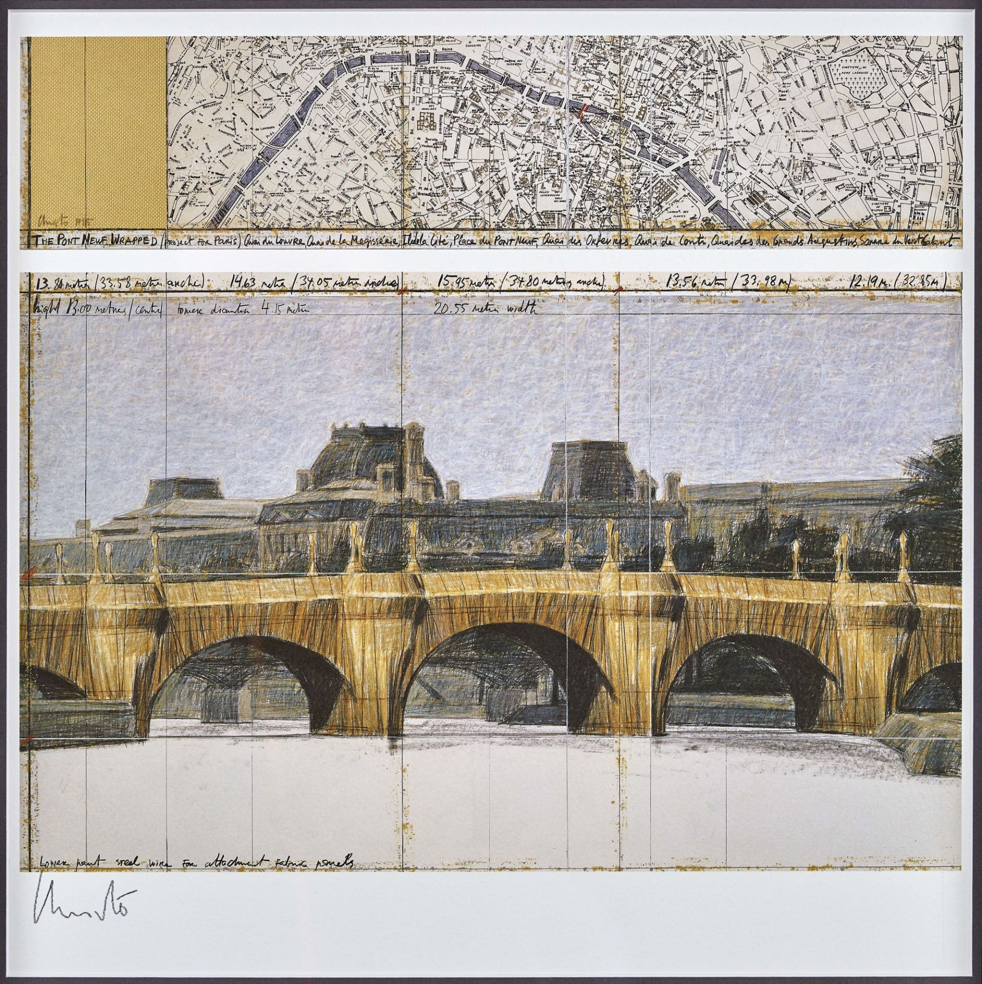 CHRISTO (EIGTL. JAVACHEFF, CHRISTO): "The Pont Neuf Wrapped (Project for Paris)".