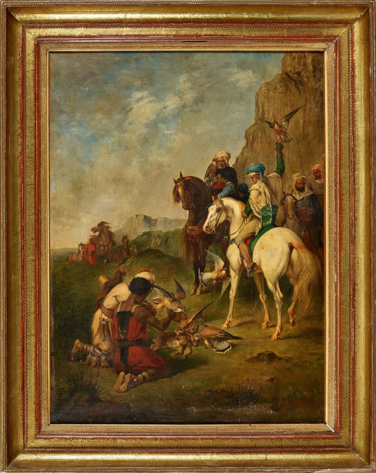 FROMENTIN, EUGÈNE, Kopie - Copy: Chasse au faucon en Algérie. - Image 2 of 2