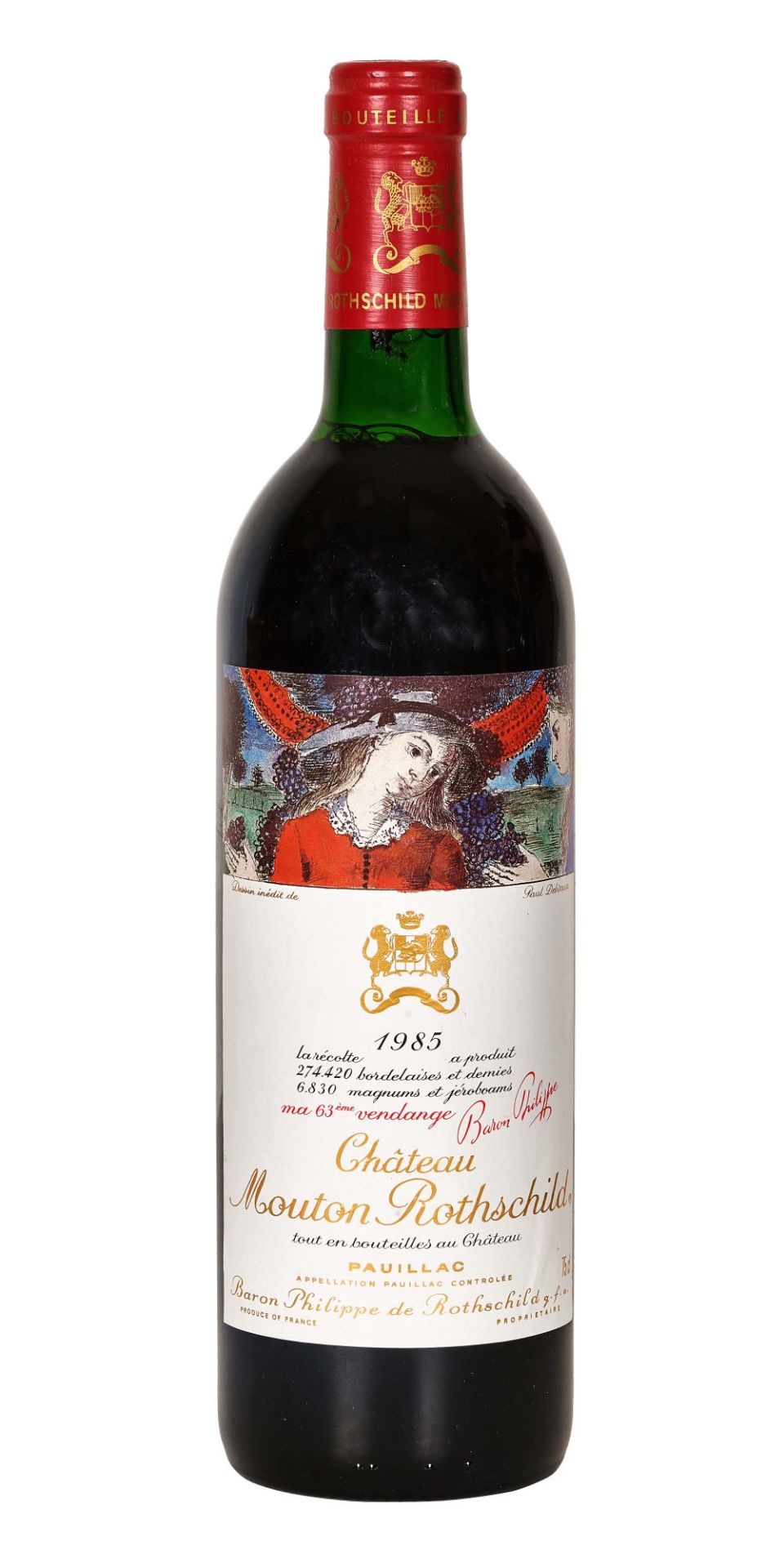 CHÂTEAU MOUTON ROTHSCHILD: Pauillac, Premier Grand Cru Classé, 1985.