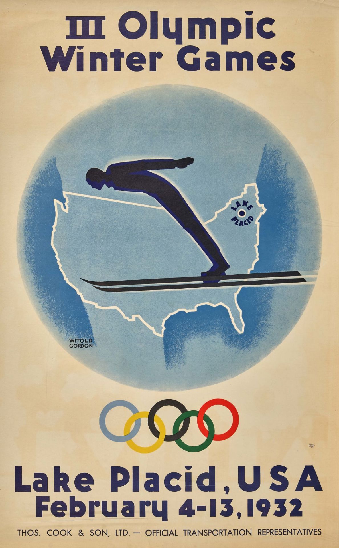 GORDON, WITOLD: "III Olympic Winter Games - Lake placid, USA 1932".