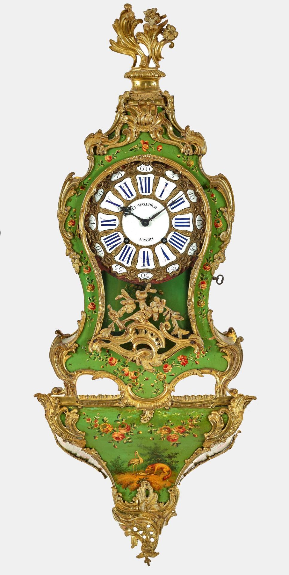 PENDULE: Stil Louis XV, Paris, 19. Jh. (Le Mazurier).