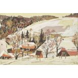 BAUMANN, ERNST: Winterlandschaft.