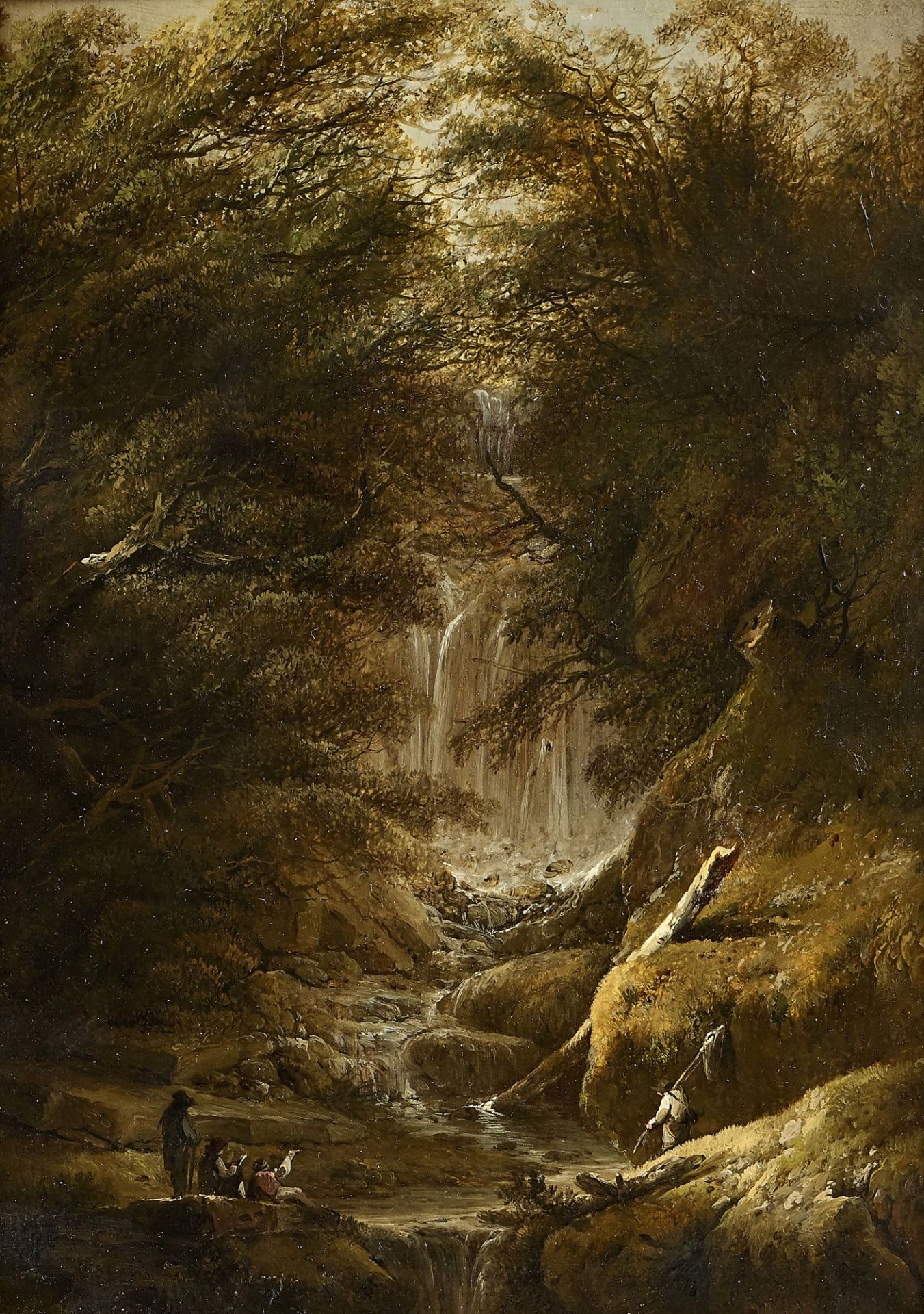 WÜEST, JOHANN HEINRICH (AUCH WÜST): Bergbach mit Wasserfall.