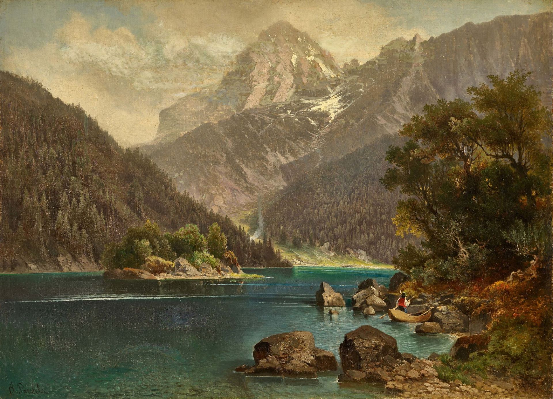 PRESTELE, KARL: Der Hintersee bei Berchtesgaden.