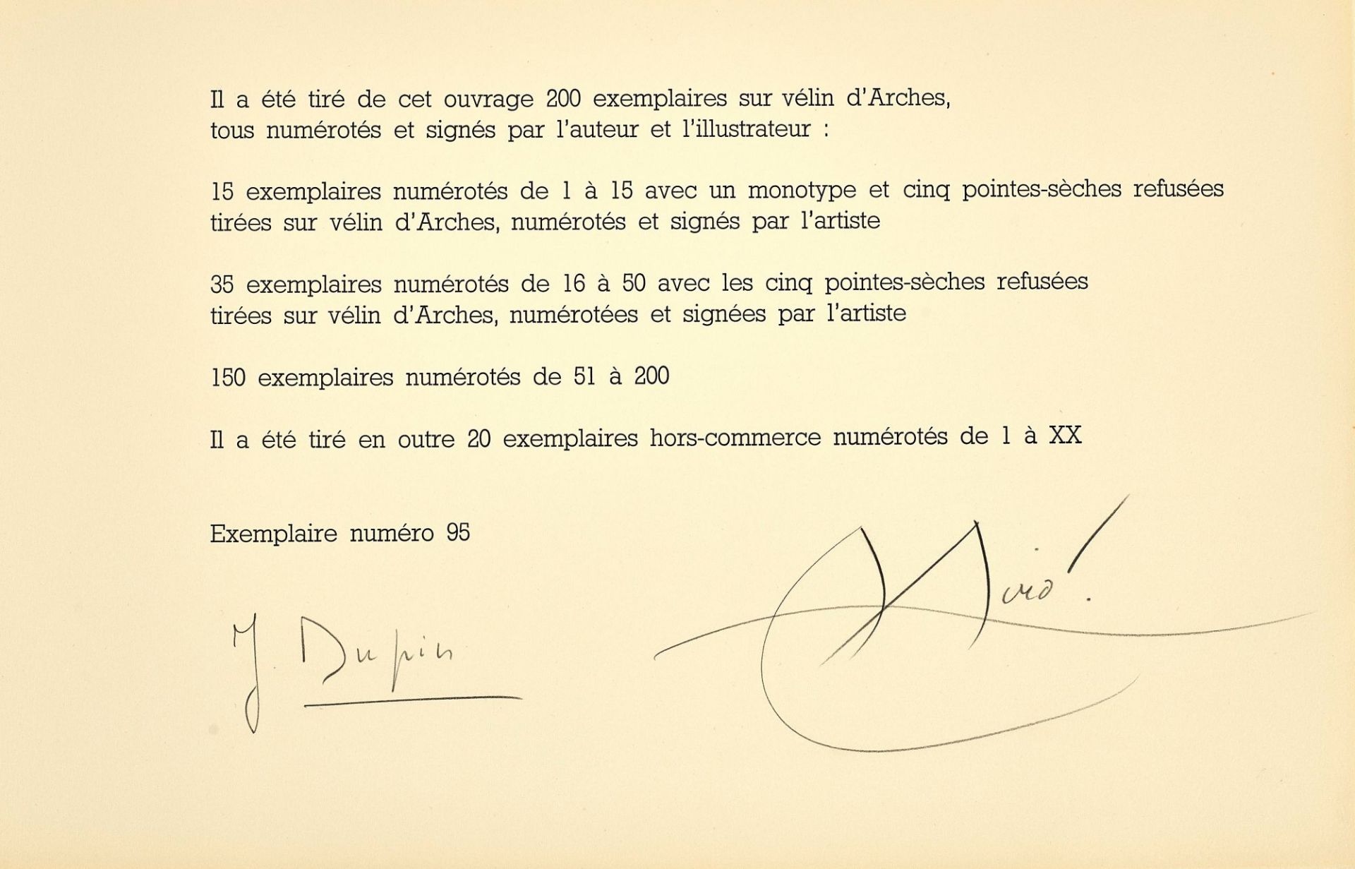 MIRÓ, JOAN: Jacques Dupin: "L'Issue Dérobée". - Image 4 of 4