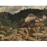 HEINO, AUGUST EMIL THEODOR GOTTHARD: Mühle am Bach.