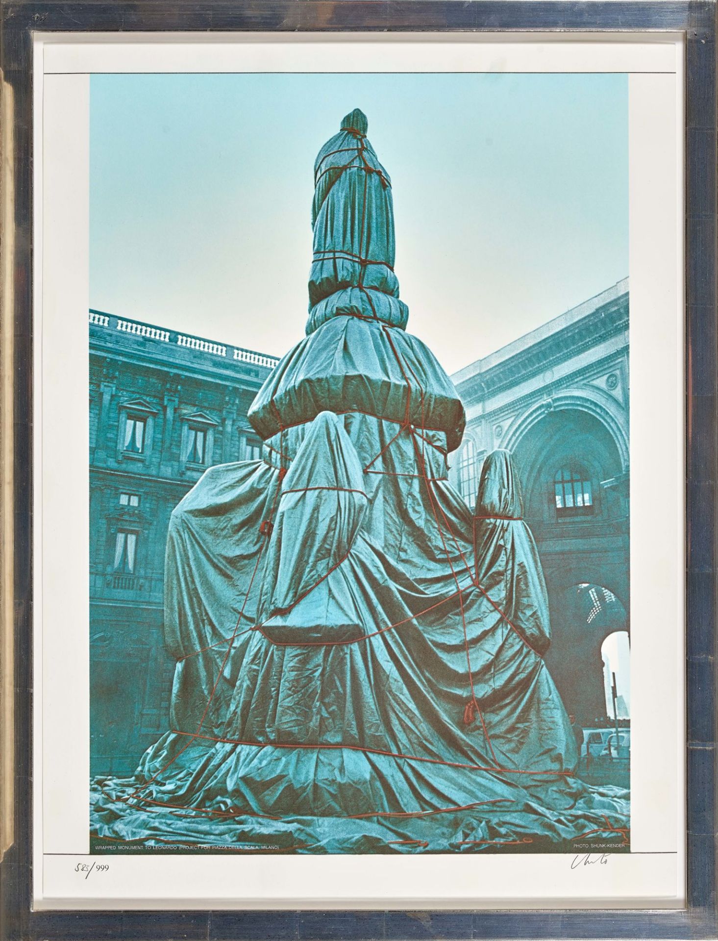 CHRISTO (EIGTL. JAVACHEFF, CHRISTO): "Wrapped Monument to Leonardo". - Image 2 of 2