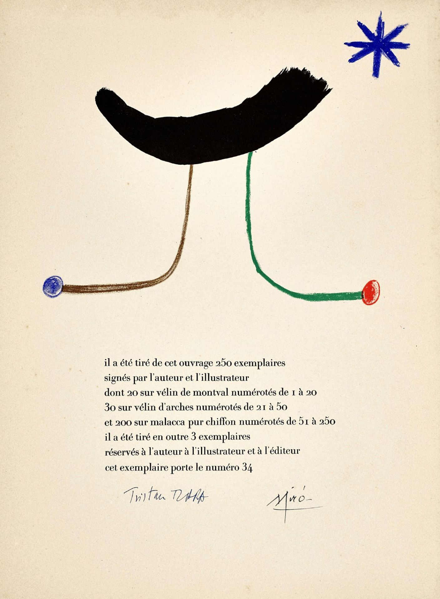 MIRÓ, JOAN: Tristan Tzara: "Parler seul. Poème". - Image 3 of 5