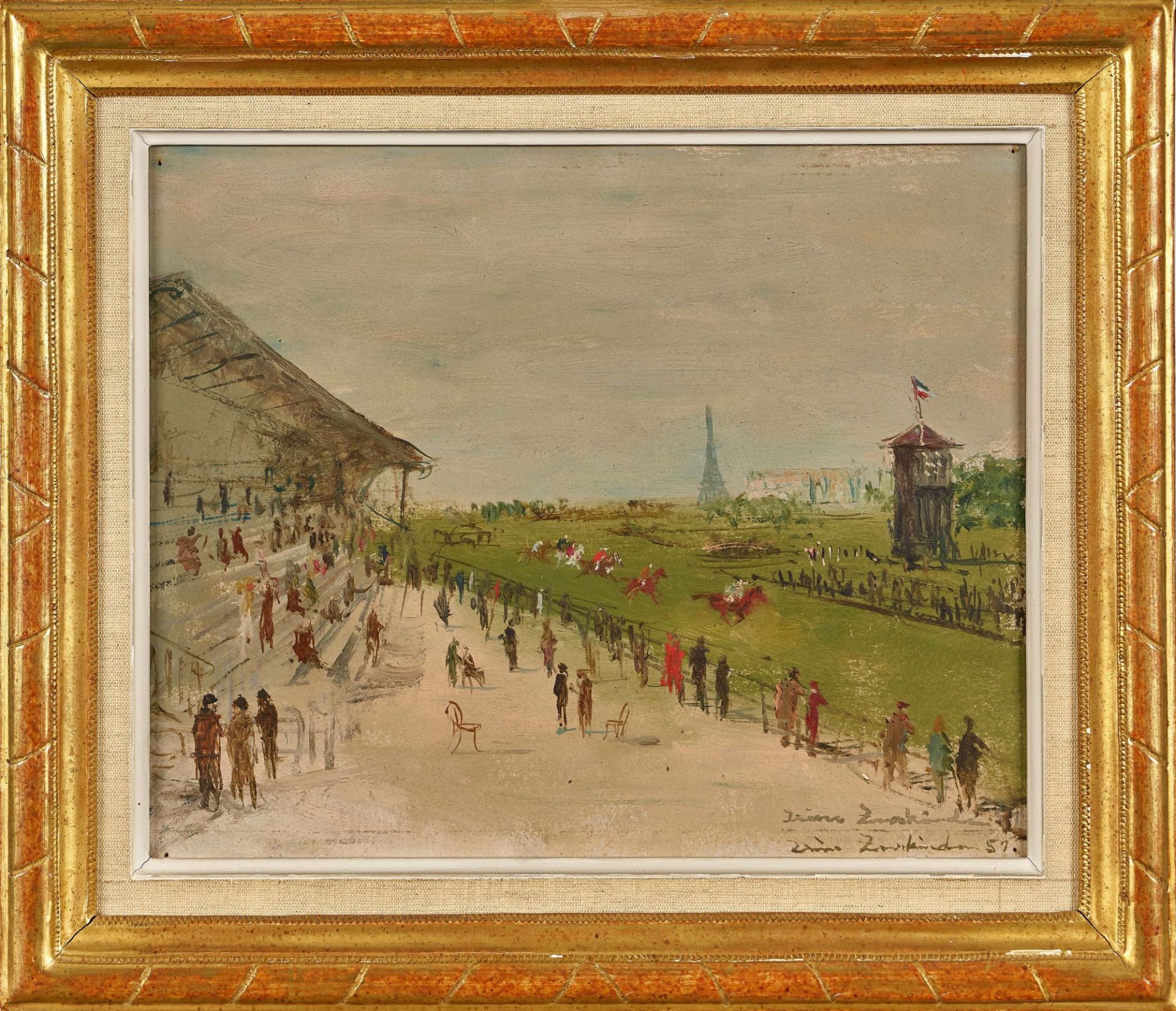 ZURKINDEN, IRÈNE: Die Pferderennbahn Auteuil in Paris. - Image 2 of 2