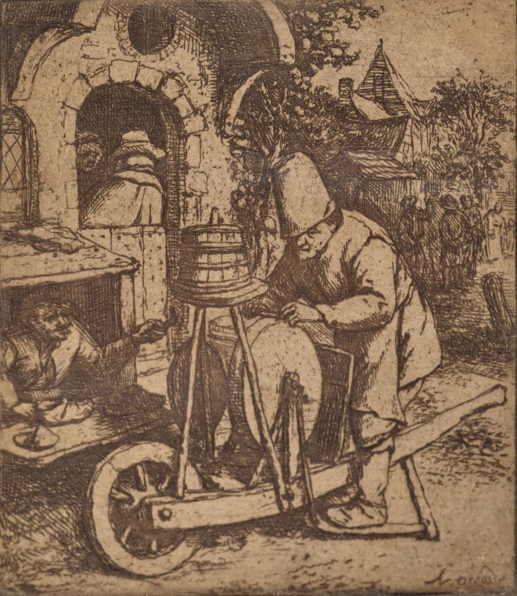 OSTADE, ADRIAEN JANSZ. VAN: "Der Scherenschleifer".