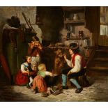 MULREADY, WILLIAM, Zugeschrieben - Attributed: Kinder und Hund am Suppenkessel.