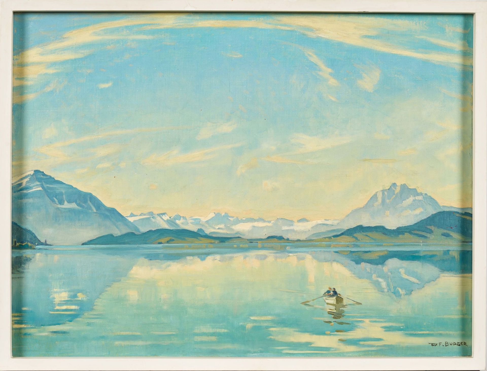 BURGER, WILLY (EIGTL. WILHELM FRIEDRICH): "Zugersee mit Rigi und Pilatus". - Image 2 of 2