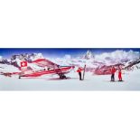 KODAK COLORAMA DISPLAY COLLECTION - NEIL MONTANUS: "Alp skiers with airplane 1964".