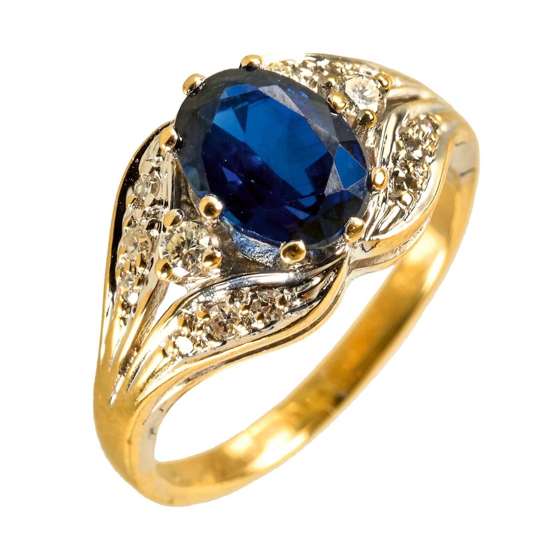 SAPHIR-DIAMANT-RING: Bucherer, Luzern.