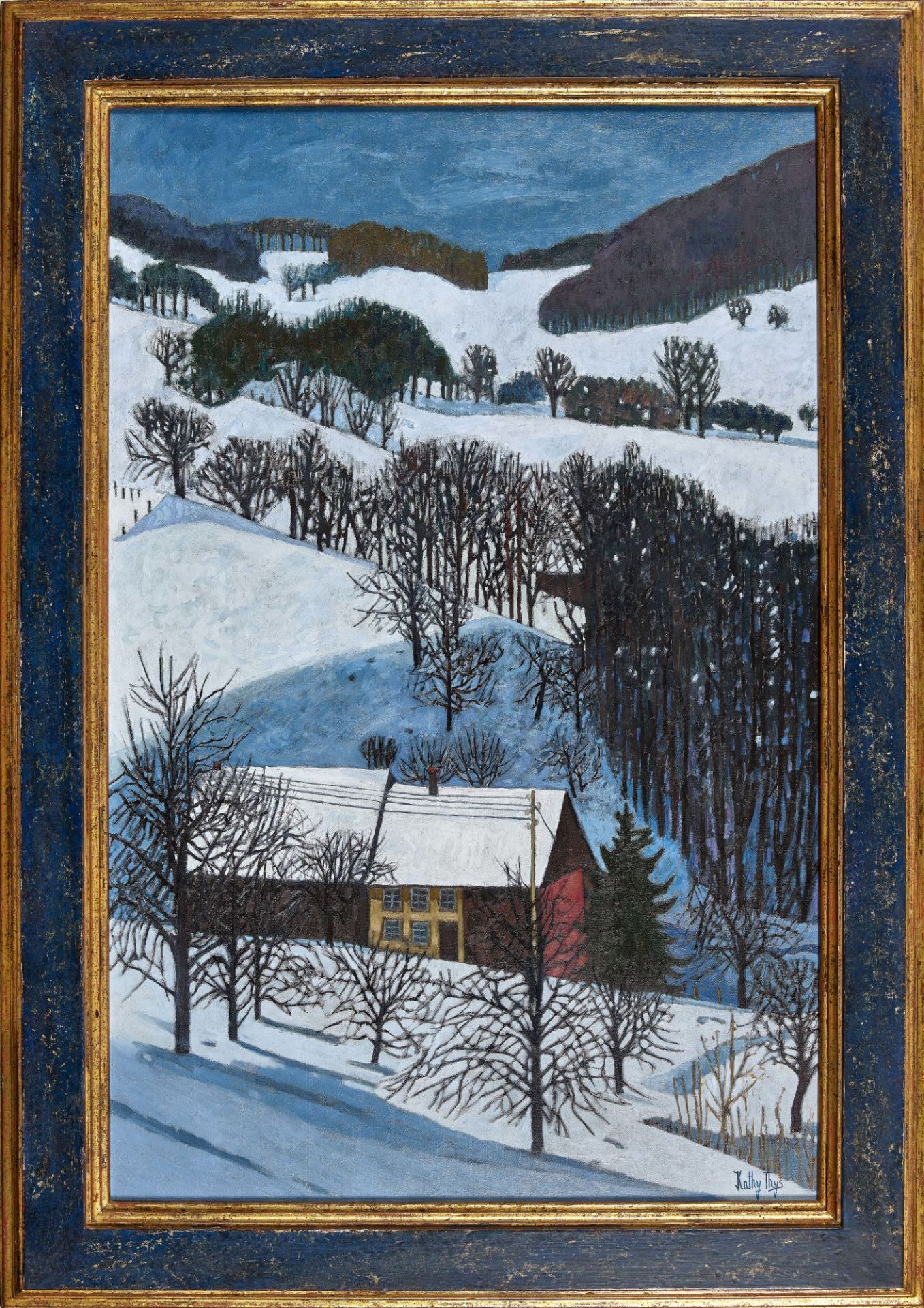 THYS, KATHY (EIGTL. THYS-BILL, SUSI): Mondbeschienene Winterlandschaft. - Image 2 of 2