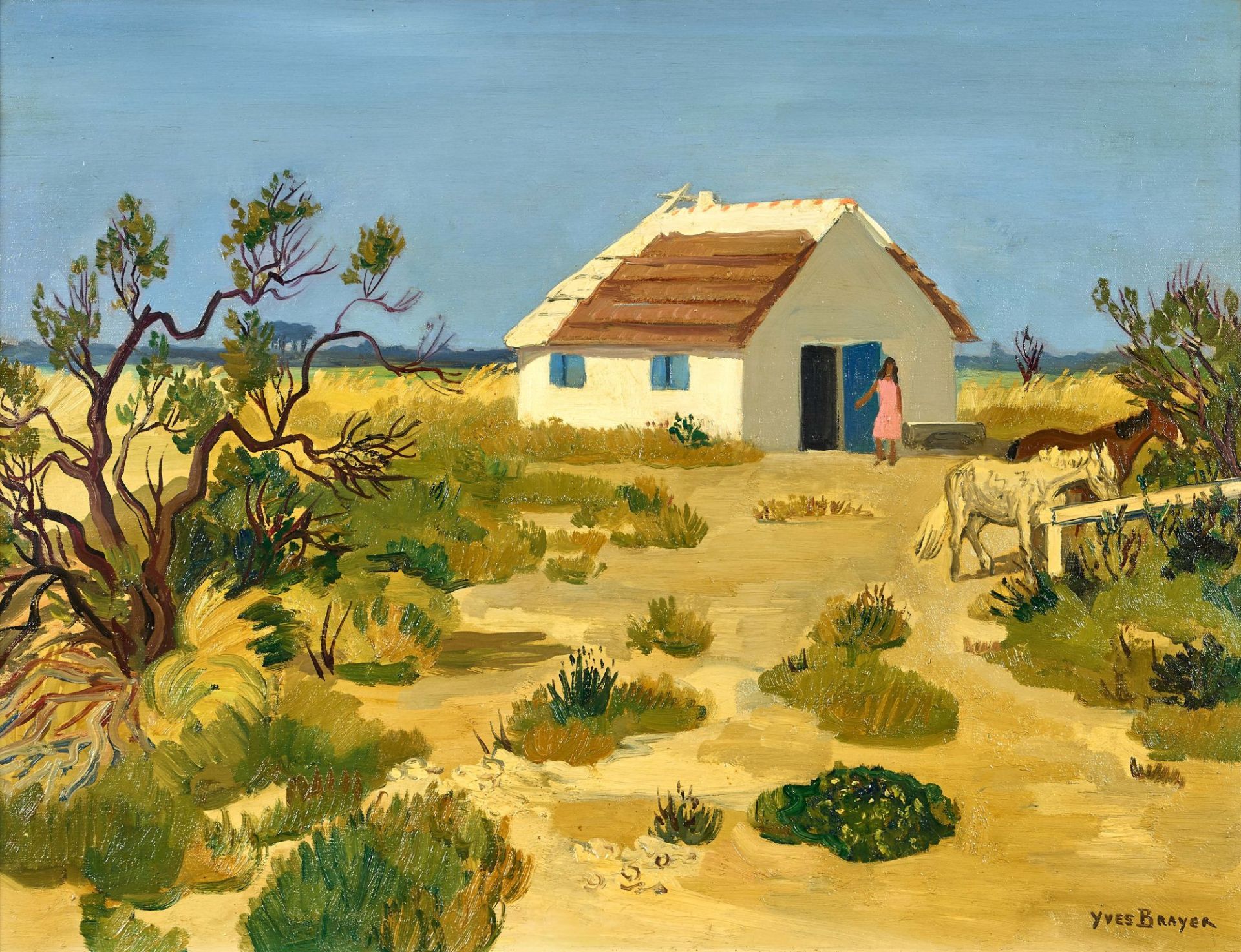 BRAYER, YVES: "Cabane en Camargue".