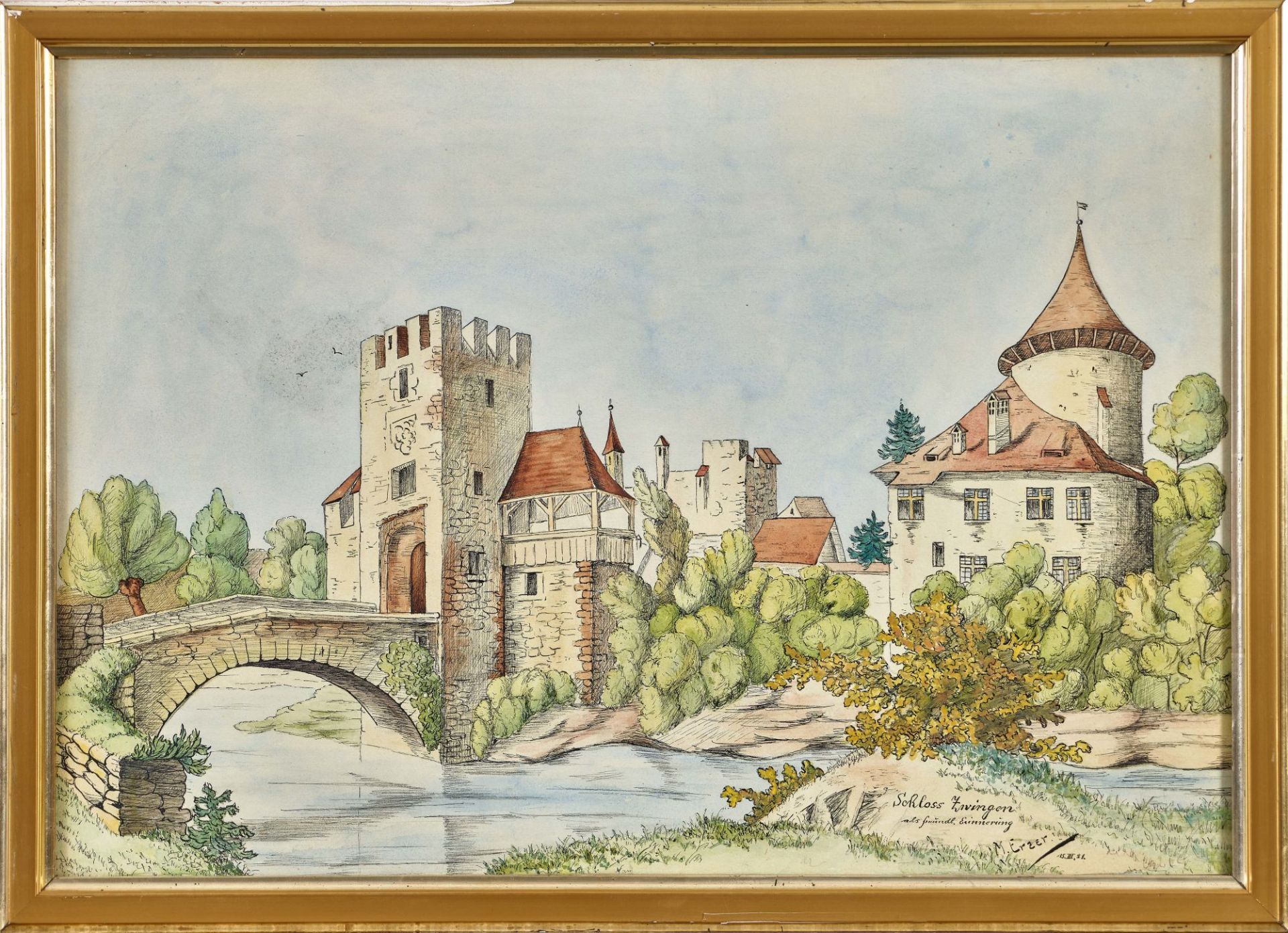 ERZER, M.: "Schloss Zwingen". - Image 2 of 2