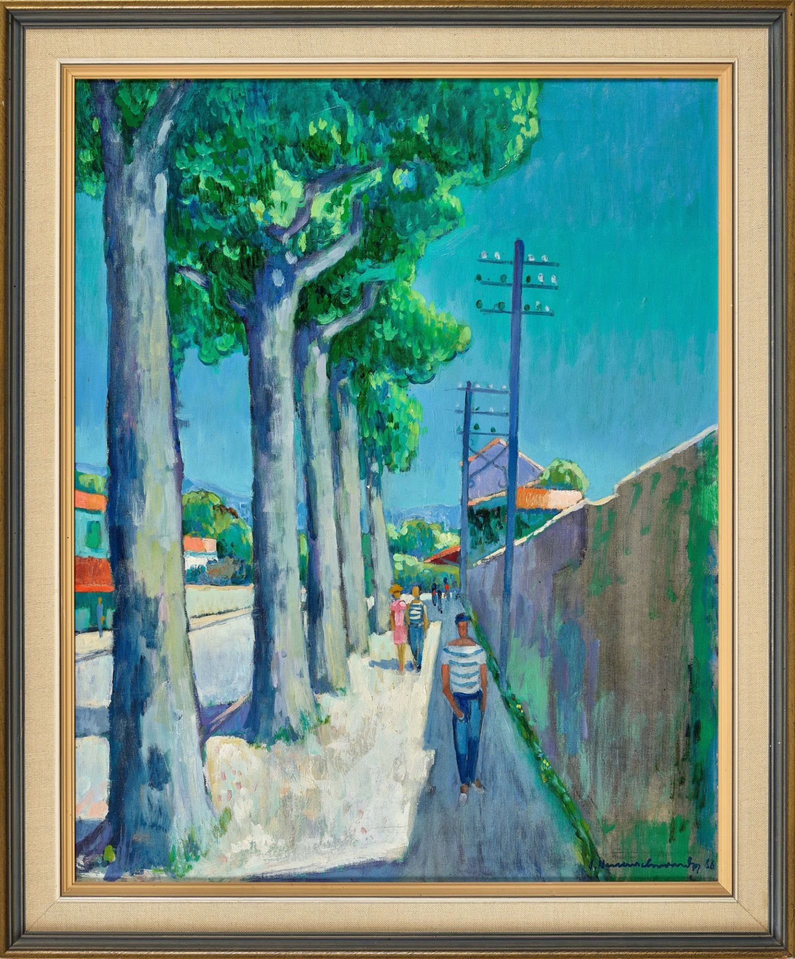 NEUENSCHWANDER, ALBERT: "Strasse in St. Tropez". - Image 2 of 2