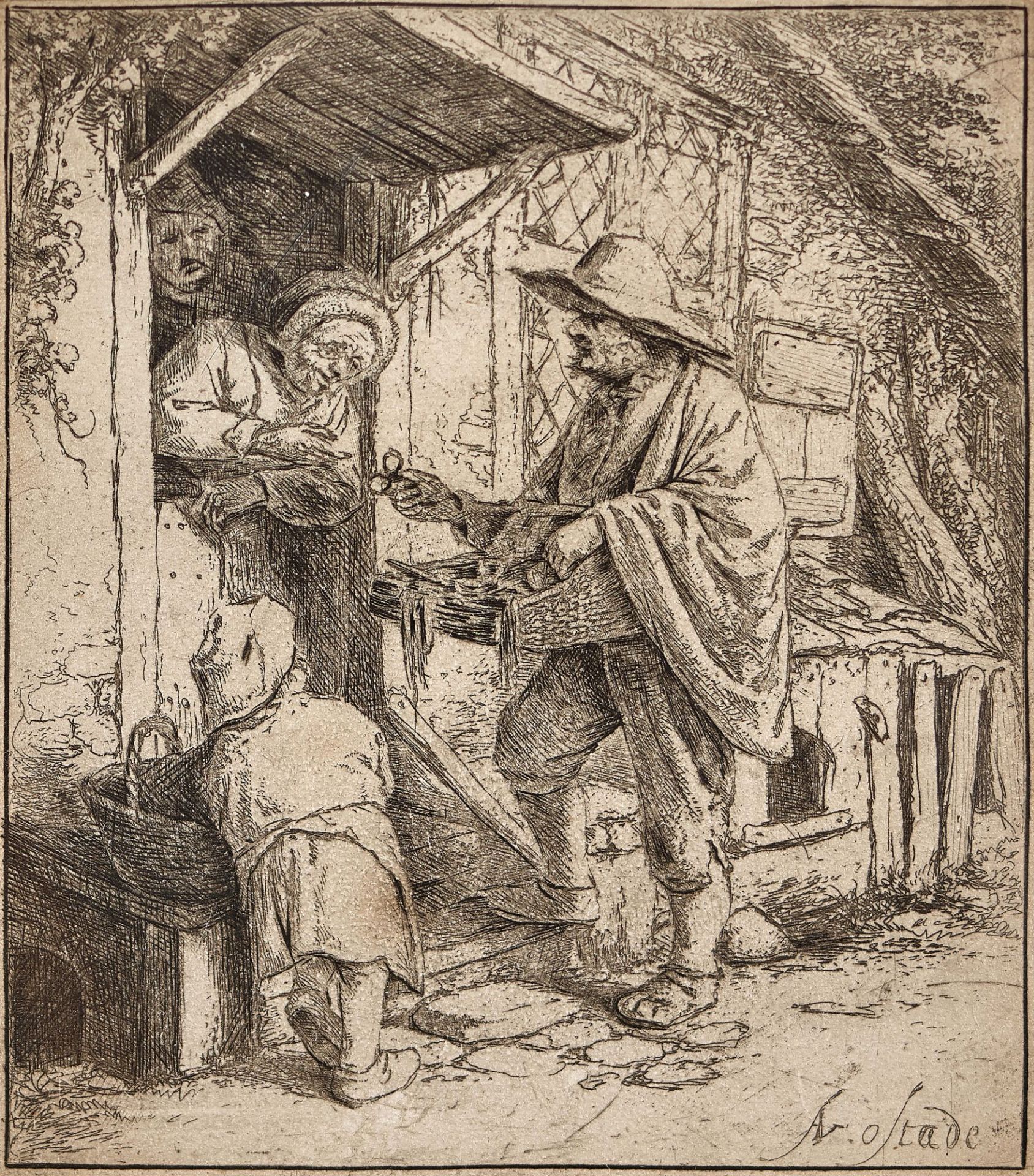 OSTADE, ADRIAEN JANSZ. VAN: "Der Brillenhändler".