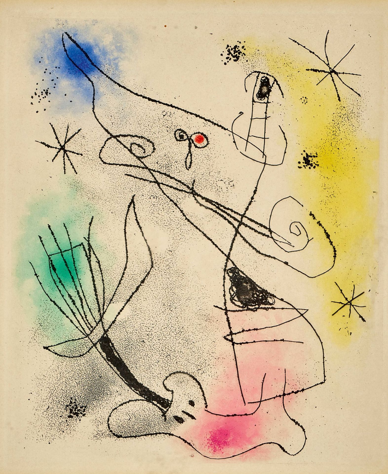 MIRÓ, JOAN: "Feuilles éparses".