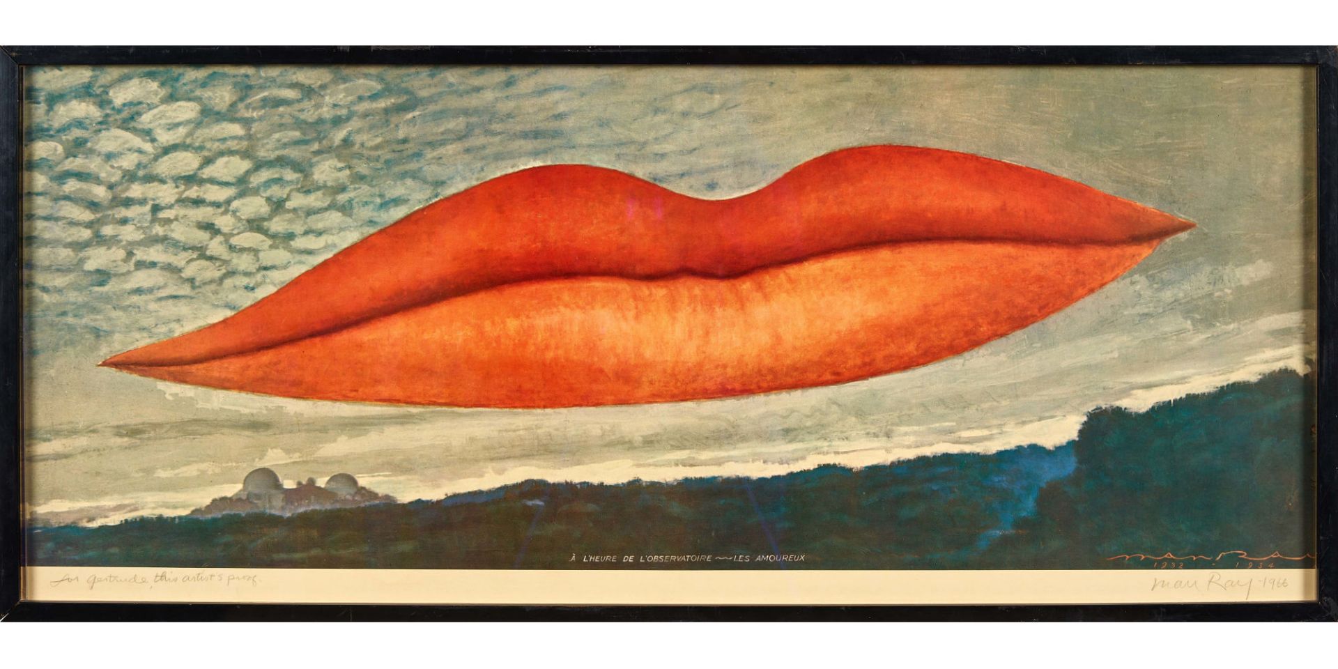 MAN RAY (EIGTL. RADNITZKY, EMMANUEL): "A l'heure de l'observation - Les amoureux". - Image 2 of 2