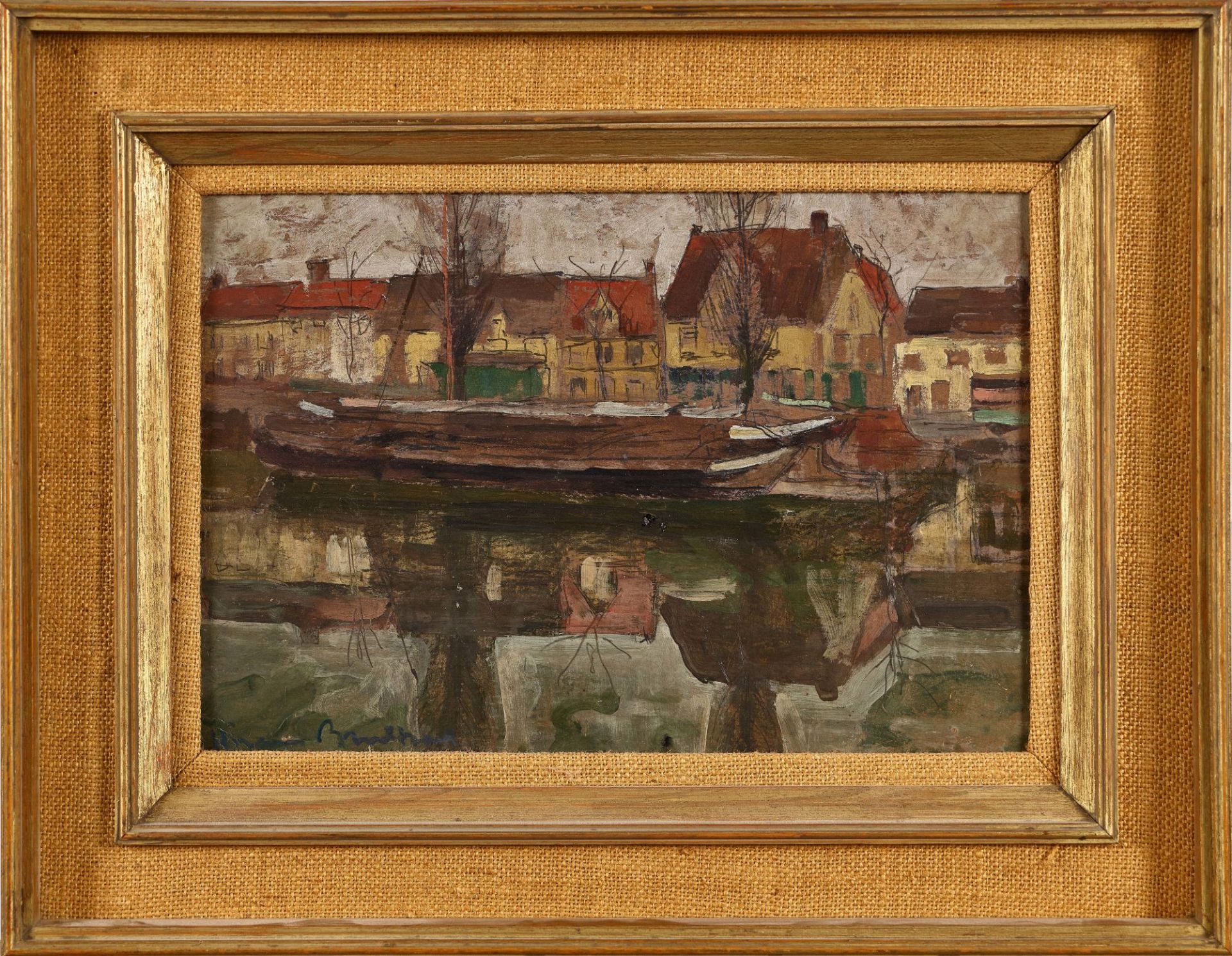 BREITNER, GEORGE HENDRIK: "Bruges, au bord du canal". - Image 2 of 2