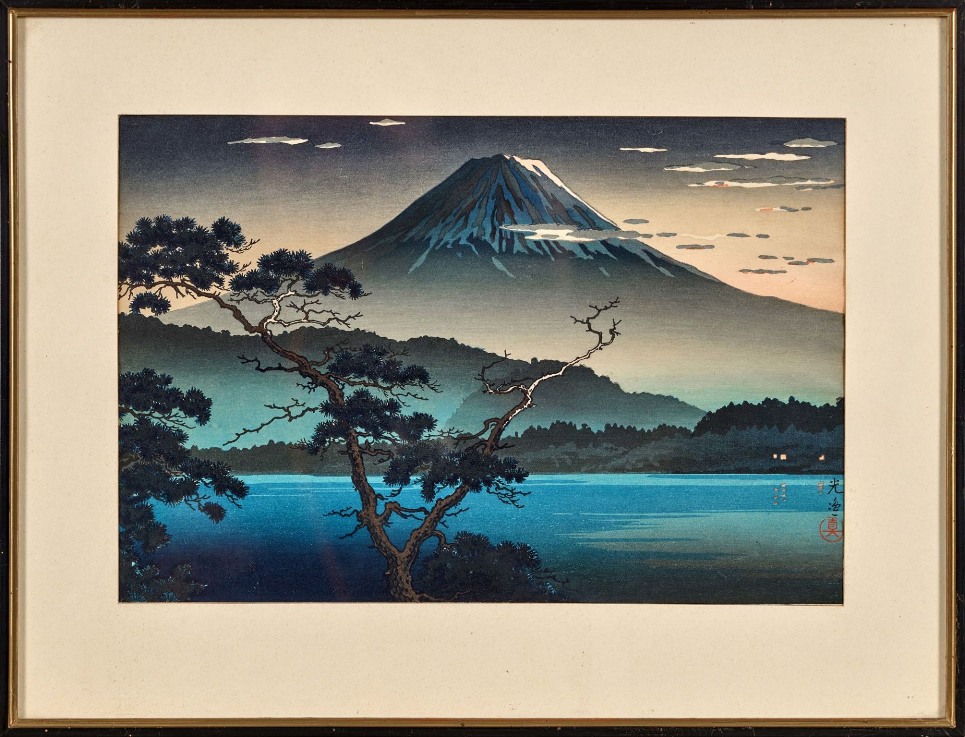 KOITSU, TSUCHIYA: "Saiko no sekisho" (Der Westsee bei Sonnenuntergang). - Image 2 of 2