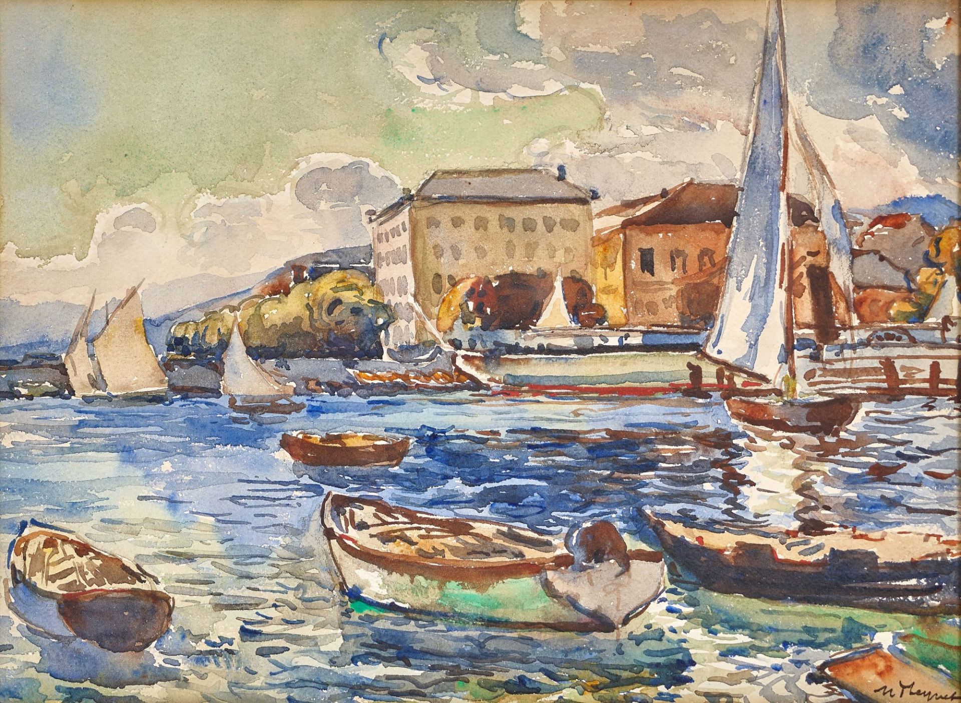 THEYNET, MAX ROBERT: Le port de Neuchâtel.