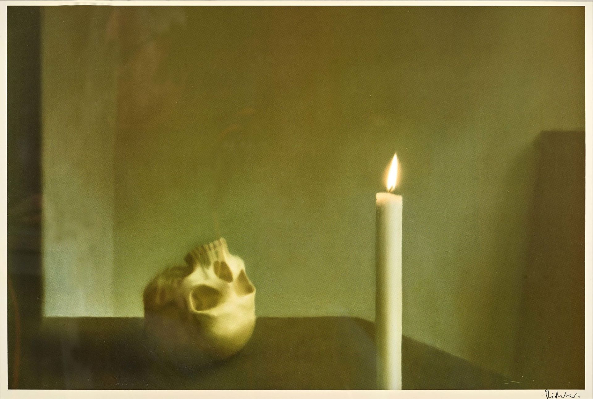 RICHTER, GERHARD: Kerze mit Totenschädel.