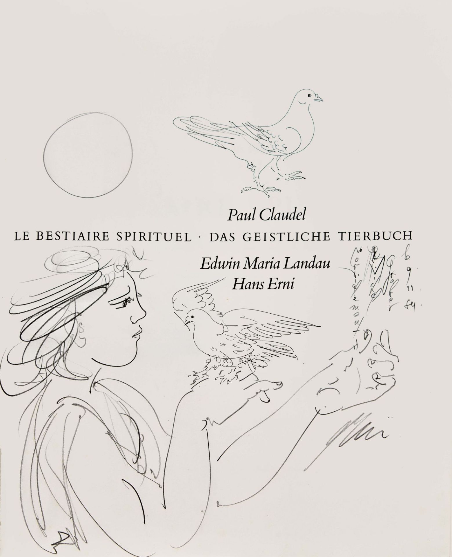 ERNI, HANS: Paul Claudel: "Le bestiaire spirituel/Das geistliche Tierbuch". - Image 2 of 2