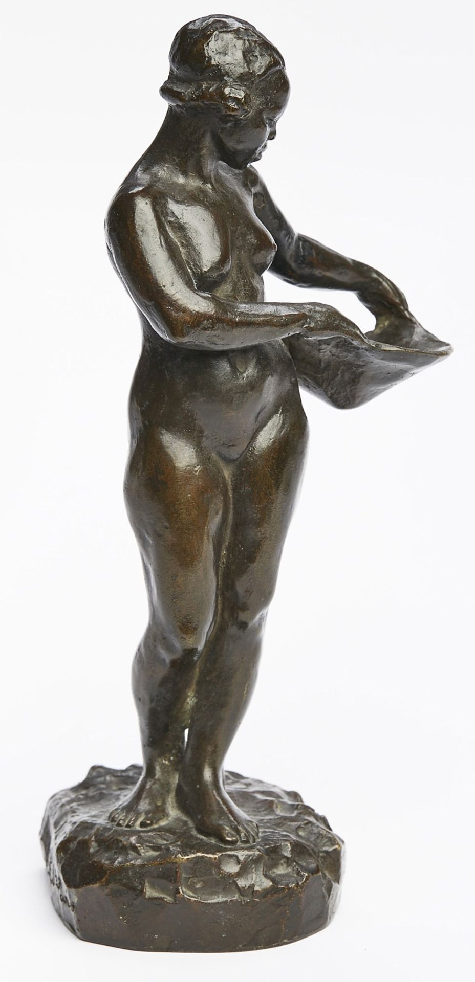 Bronze Charles Octave Lévy: Afrikanerin mit Korb, Ende 19. Jh. - Image 2 of 4