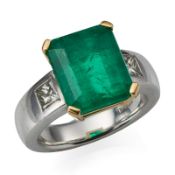 Smaragd-Diamant-Ring, Juw. Wempe