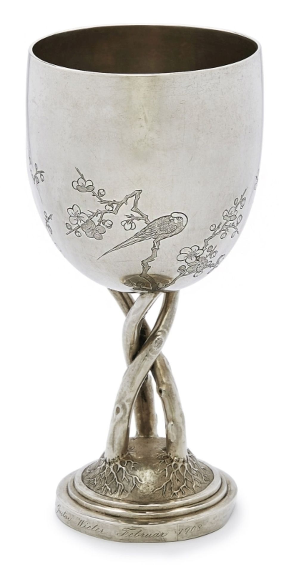 Pokal, Jugendstil, Hongkong um 1900.