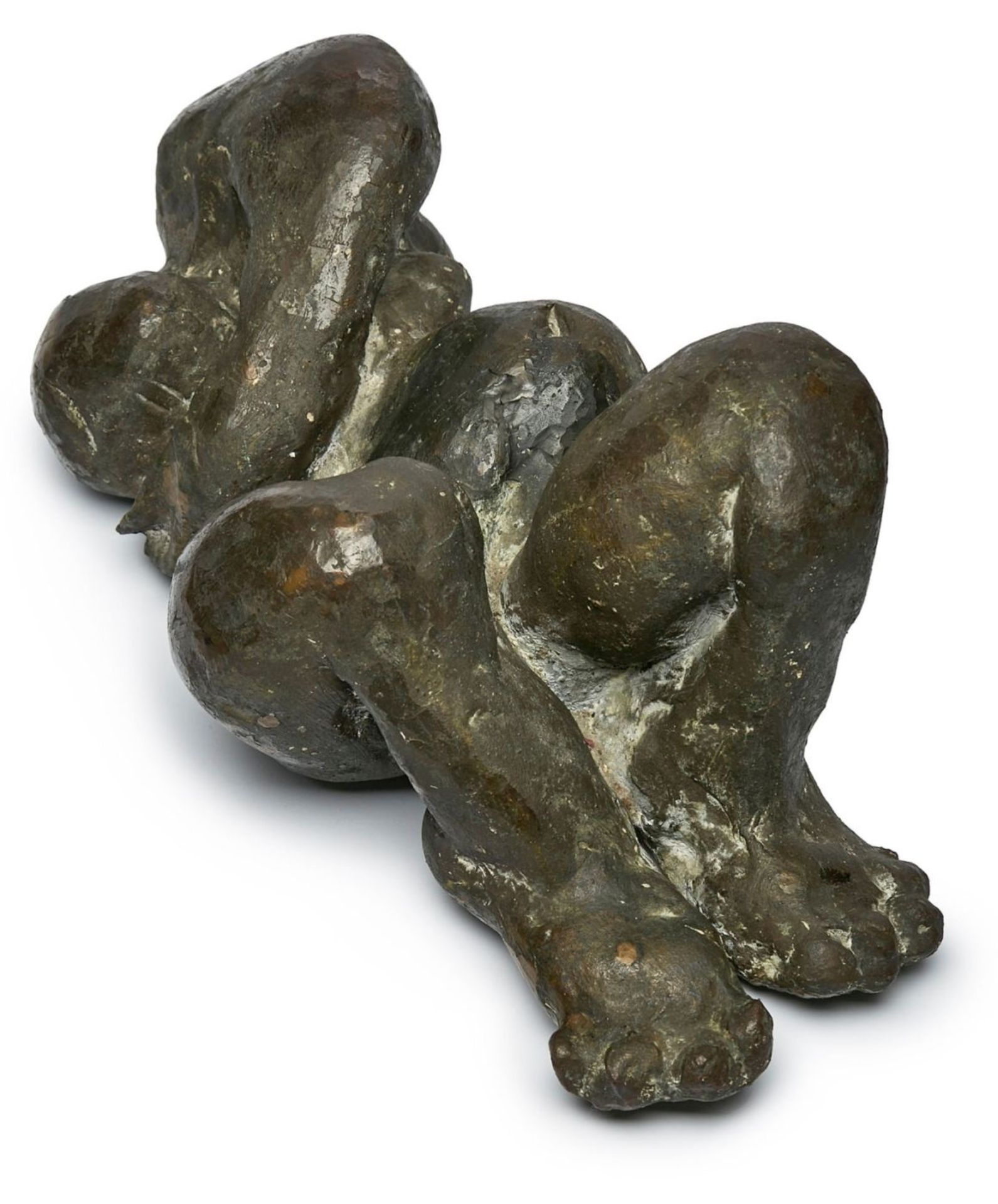 Bronze Michael Croissant: Liegender Frauenakt, wohl um 1980. - Image 3 of 7