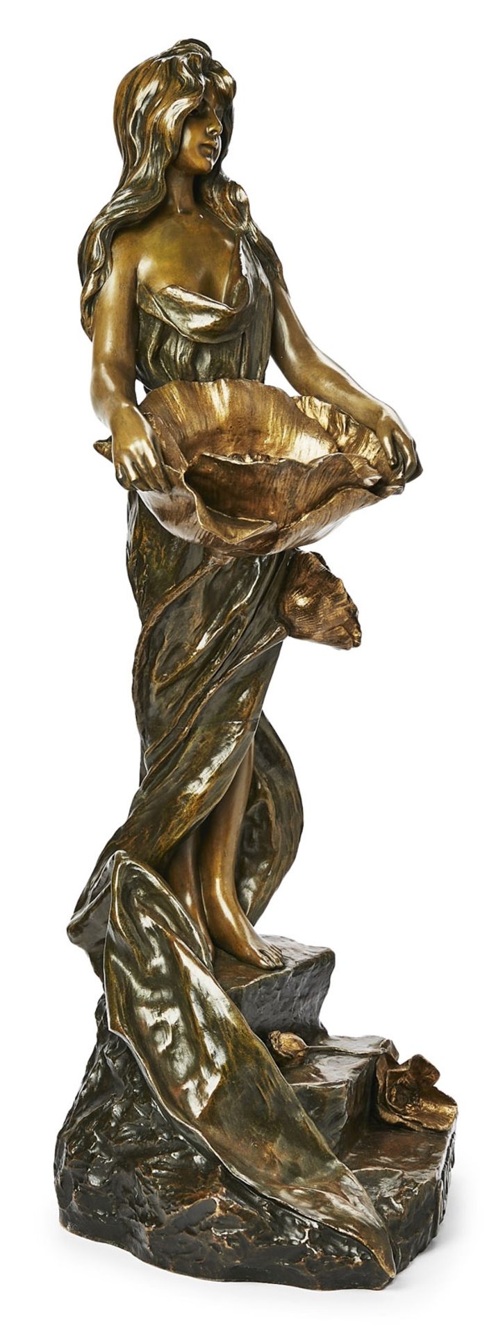 Gr. Bronze Emmanuel Villanis: "Coquelicot", Jugendstil, um 1900. - Image 2 of 4