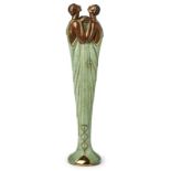 Bronze Erté: Vase "Flora", Art Deco-Stil, 1984.