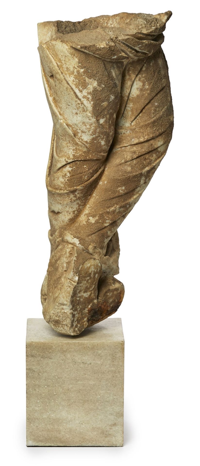 Antike Skulptur: Fragment der Muse Klio, römisch 1. - 2. Jh. n. Chr. - Bild 2 aus 4