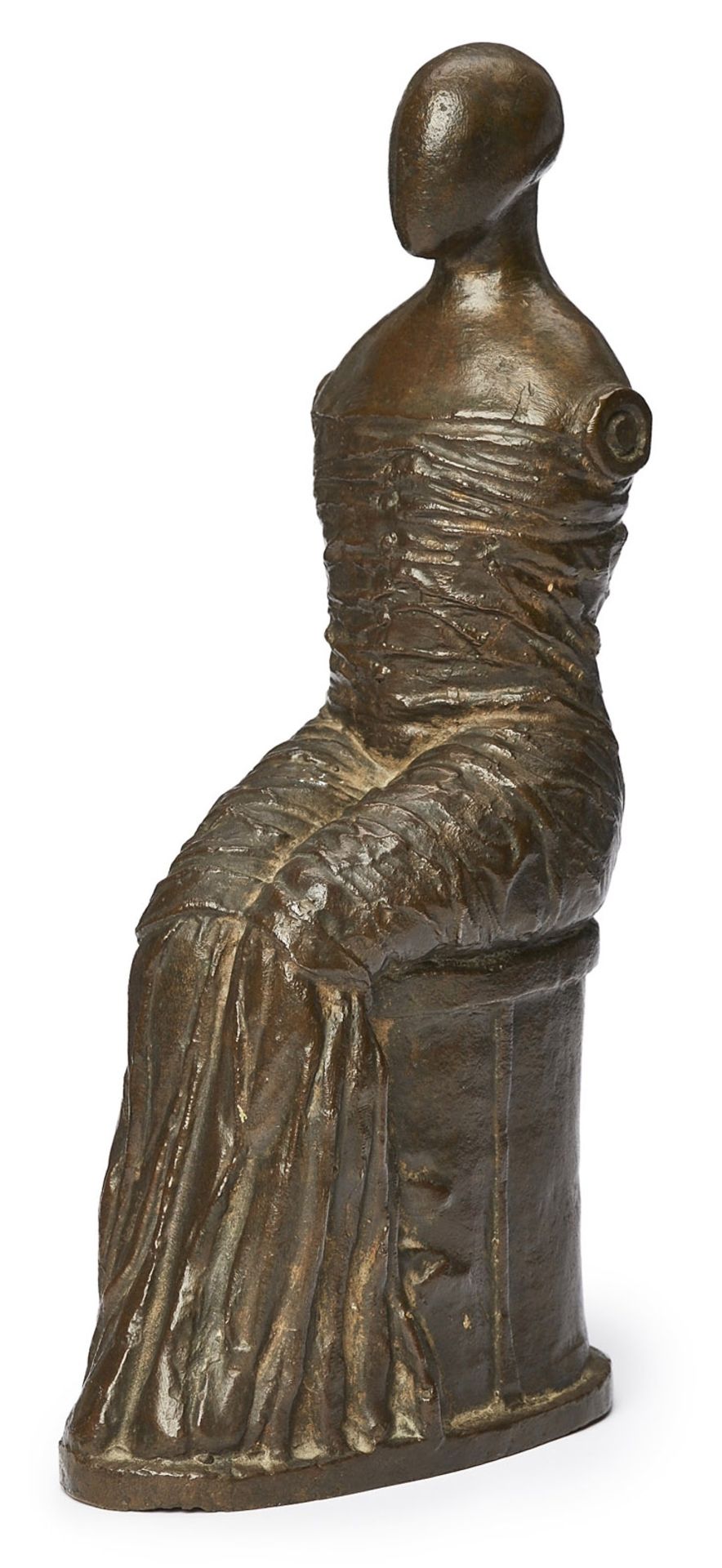 Bronze Edgar Augustin: Sitzende, wohl um 1980. - Image 2 of 4